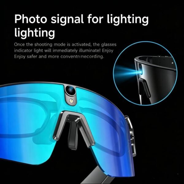 L805 Smart AI Cycling Glasses 8MP Stabilization Camera