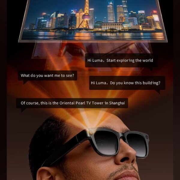 E06S 13MP 1080P Dual-Loudspeaker AI Smart Glasses Support Music / Calling