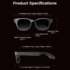 E06S 13MP 1080P Dual-Loudspeaker AI Smart Glasses Support Music / Calling