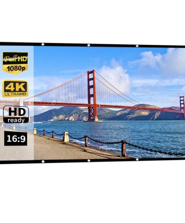 Simple Folding Thin Polyester Projector Film Curtain, 60 inch (16:9) Projection Area: 132x75cm, 60 inch (4:3) Projection Area: 120x90cm, 72 inch (16:9) Projection Area: 159x90cm, 72 inch (4:3) Projection Area: 146x110cm...
