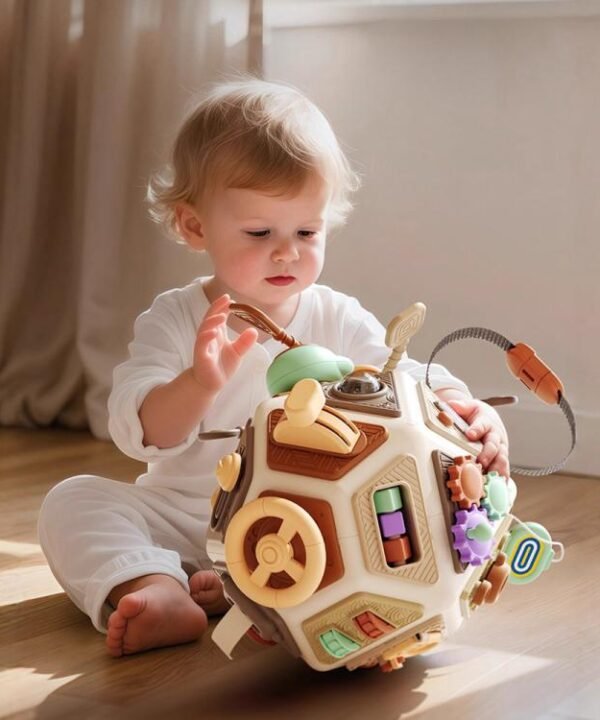 Baby Busy Board Cube Toys 22-in-1 Montessori Sensory Early Education Toy