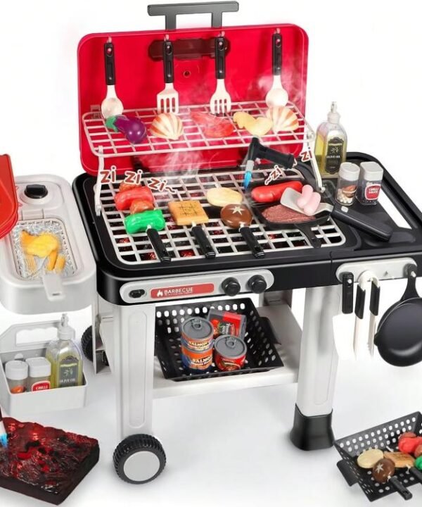 42pcs / Set Electric Sound and Light Spray Children Pretend Simulation Barbecue Grill Toy Set