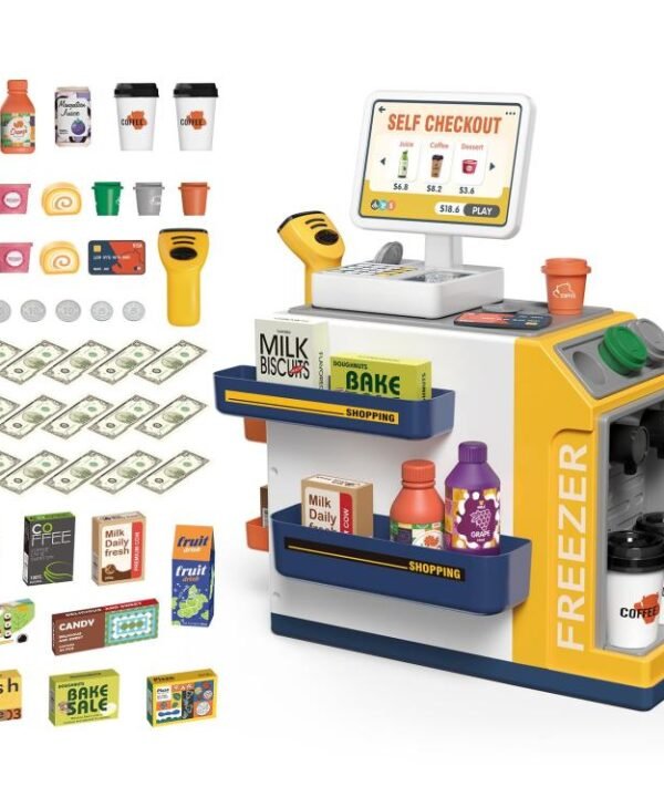 46pcs / Set Children Pretend Play Supermarket Cash Register Toy