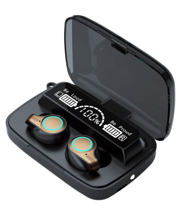 M18 Bluetooth 5.1 LED Display Screen Waterproof Wireless Bluetooth Earphone with Charging Box