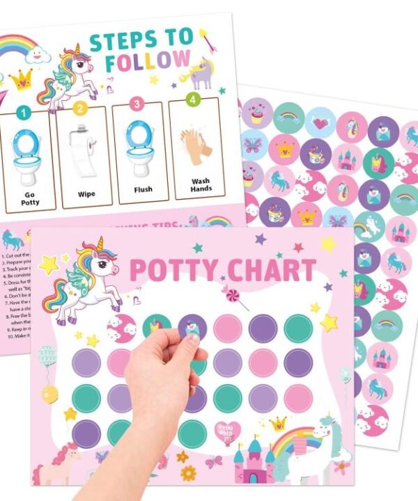 15pcs / Set Kids Toilet Potty Training Reward Progress Sticker Chart, T88 Unicorn, T87 Cars, T84 Dinosaur, T86 Mermaid, T85 Farm
