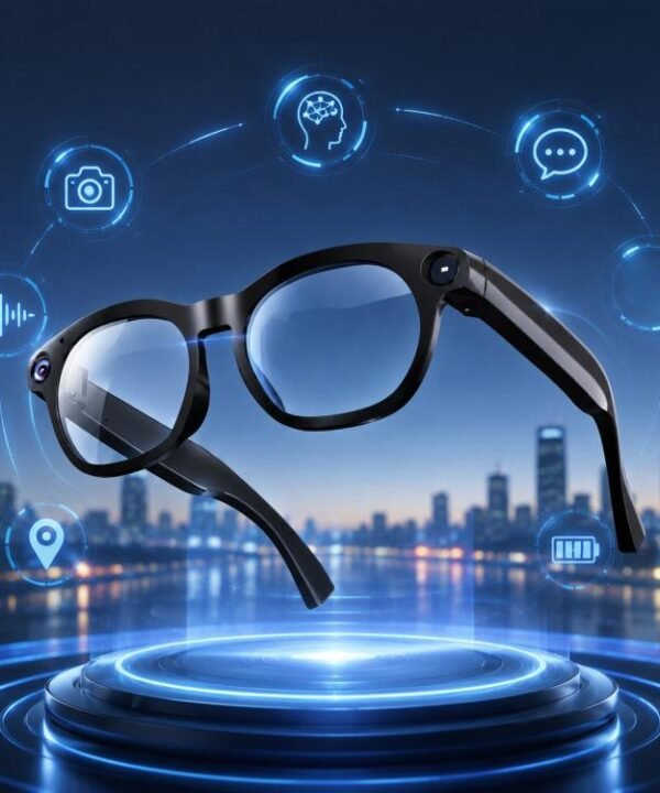 CY03 Smart AI Glasses with 8MP HD Camera, Video Recording WiFi Transmission, Al Smart Voice Assistant, Anti Blue Light Lens, Sunglasses