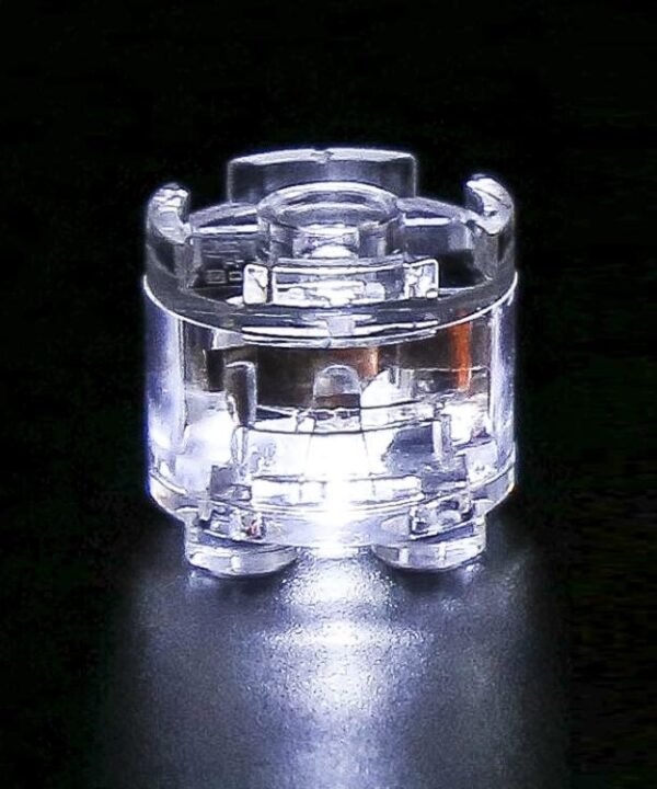 2x2 Round Building Blocks LED Light Accessories DIY Educational Toy