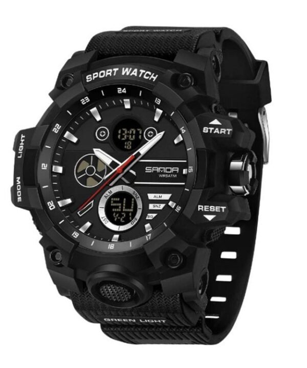 SANDA 9094 Multifunctional Sports 5ATM Waterproof Luminous Electronic Watch
