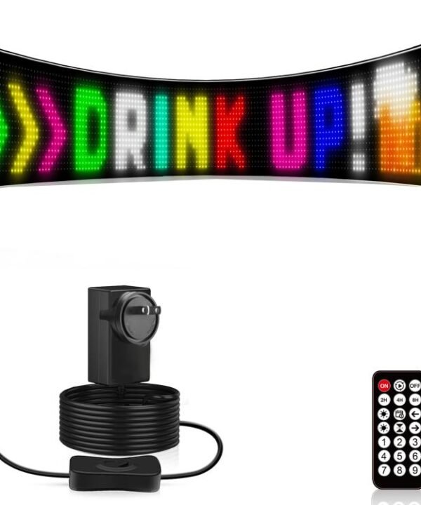 16 x 144 Pixels  Ultra-Thin Waterproof Programmable LED Flexible Matrix Display Screen, EU Plug, UK Plug, US Plug, USB Plug