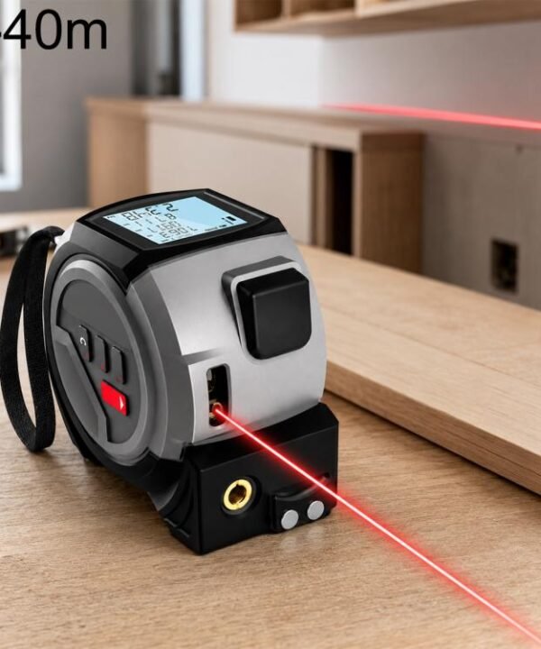 OUXIAOJIANG 3 in 1 High-Precision Handheld Cross Line Laser Rangefinder Digital Tape Measure, 40m, 60m