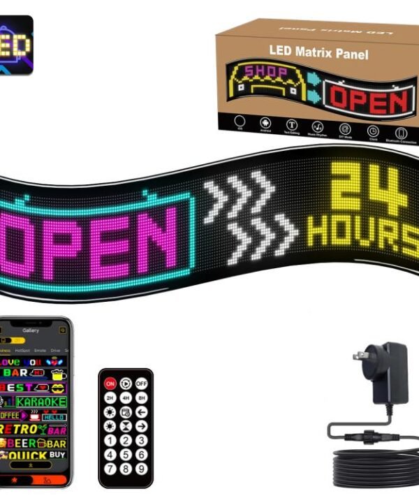 32x192 Pixels Dual Row Ultra-Thin LED Flexible Advertising Matrix Display Screen, Size: 145 x 28cm, 145 x 28cm