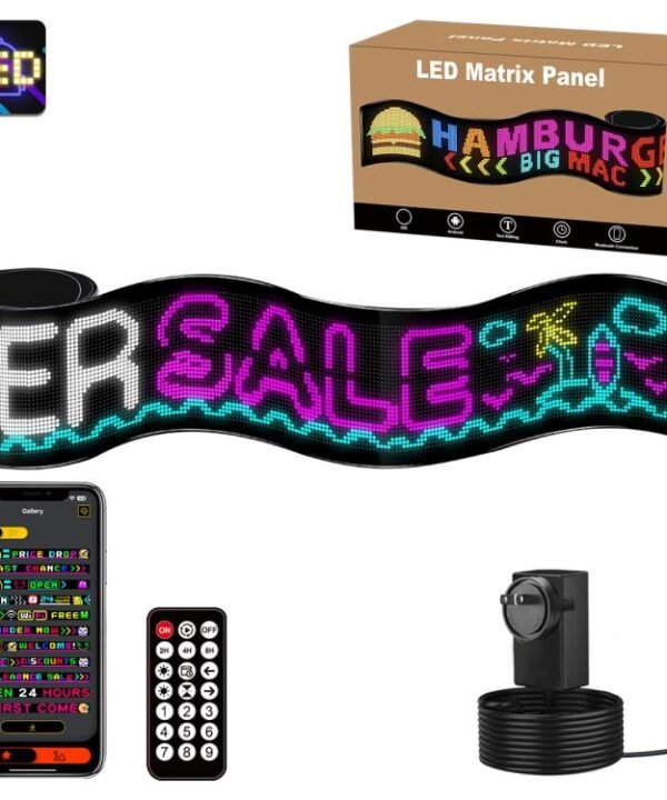 32x448 Pixels Dual Row Ultra-Thin LED Flexible Advertising Matrix Display Screen, Size: 334 x 29.4cm, 334 x 29.4cm
