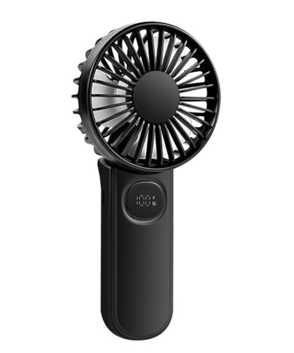 F11 Folding Handheld Fan with LED Display & Lanyard