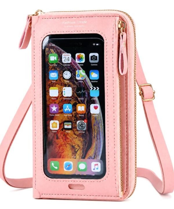 Female Touch Screen Phone Bag Multifunctional Crossbody Zipper Pouch