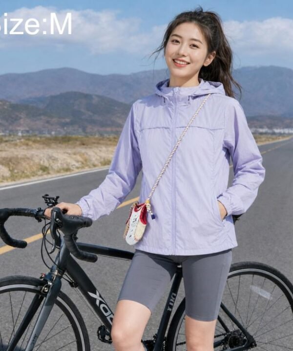 UPF50+ Cooling Fiber Lightweight Breathable Sun Protection Women Coat, M, L, XL, 2XL, 3XL, 4XL
