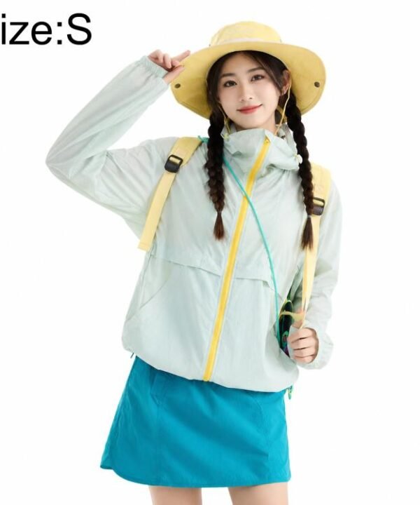 UPF50+ Cooling Fiber Lightweight Breathable Sun Protection Coat, S, M, L