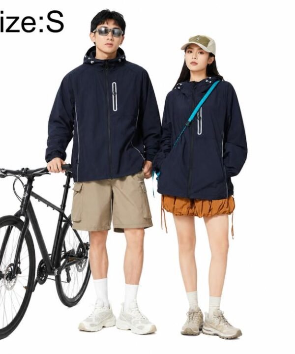 UPF50+ Lightweight Breathable Sun Protection Coat with Black Rubber Brim Hood, S, M, L, XL, 2XL, 3XL