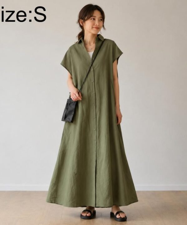 Short Sleeve Casual Short Sleeve Lapel Shirt Dress, S, M, L, XL, 2XL