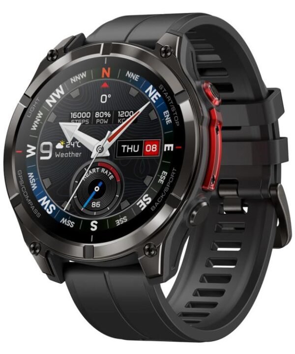 Zeblaze Stratos 4 Pro Rugged Outdoor GPS Smart Watch 1.43 inch Screen 5 ATM & IP69K Built-in Flashlight