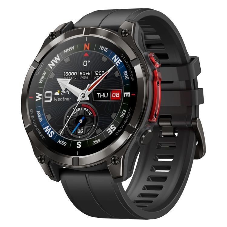 Zeblaze Stratos 4 Pro Rugged Outdoor GPS Smart Watch 1.43 inch Screen 5 ATM & IP69K Built-in Flashlight