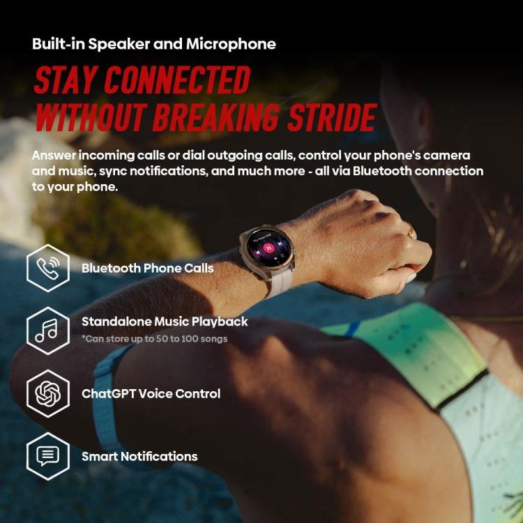 Zeblaze Stratos 4 Pro Rugged Outdoor GPS Smart Watch 1.43 inch Screen 5 ATM & IP69K Built-in Flashlight - Image 11