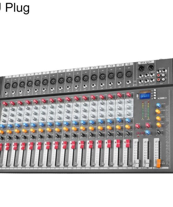 CT-16 16-Channel Professional Bluetooth Recording Mixer KTV Sound System, EU Plug, UK Plug, US Plug