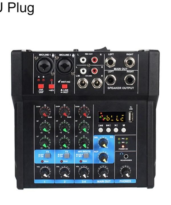 G4B 4-Channel Multi-function Professional Bluetooth Mixer with Amplifier, EU Plug, UK Plug, US Plug