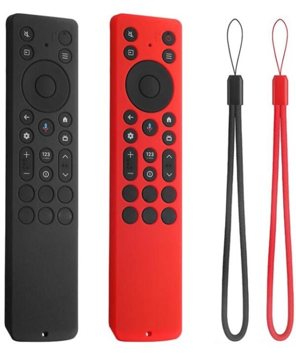 XDcase 2pcs Soft Silicone Protective Case with Mini Strap, For TCL RC923A / RC813A TV Remote