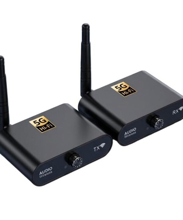 AU5810 5.8GHz Wireless Audio Transmitter and Receiver Kit, Support 100m Transmission