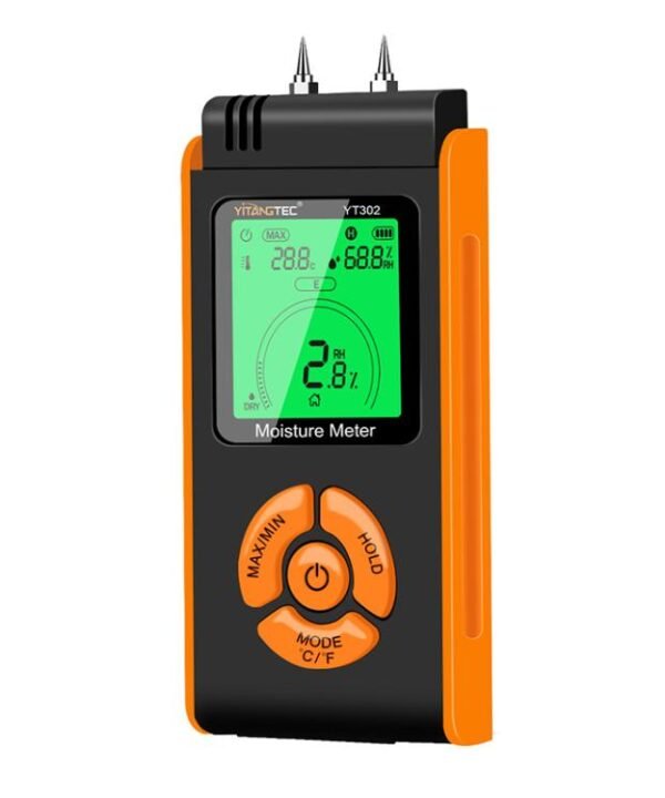 YT302 Metal Probes Eood Moisture Meter Supports Temp & RH Testing, YT302