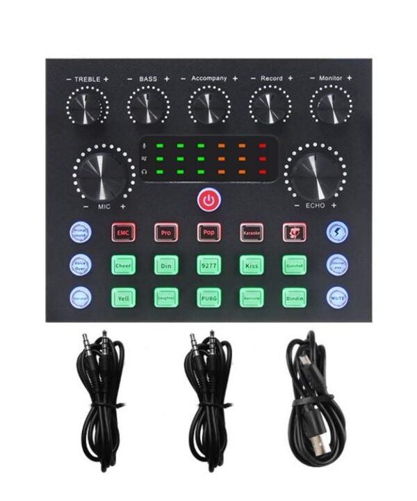 S8 Multi-functional Professional Live Streaming Sound Card Audio Mixer, S8