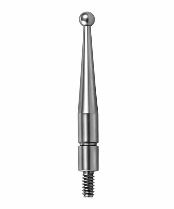 Threaded Ball Lever Dial Indicator Probe, Stainless steel, Ruby