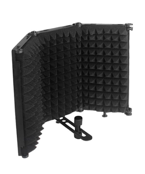 M3P Foldable Three-Panel Microphone Isolation Shield Windproof Screen with Phone Clip, M3P Isolation Shield+Phone Clip