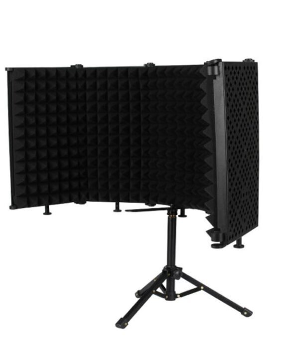 M5 Foldable Five-Panel Microphone Isolation Shield with Tripod and Pop Filter Kit, M5 Isolation Shield+Tripod+Pop Filter