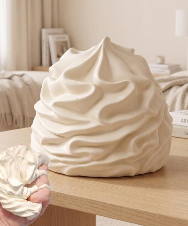 DOWMOO White Creamy Silicone Stress Relief Squeezable Toy