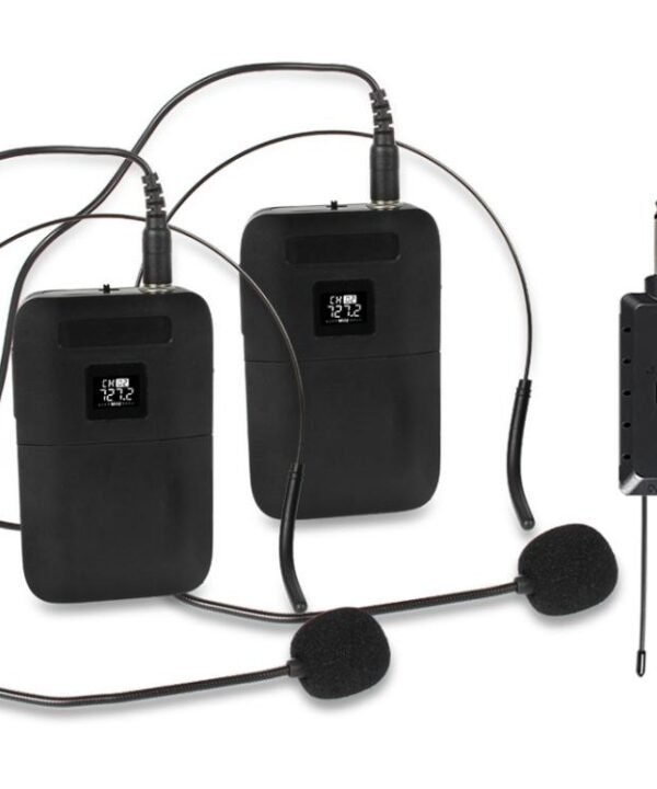 E8 1 to 2 VHF Wireless Dual-Channel Microphone, Headset, Lavalier