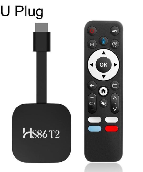 HS86 T2 Android 14 Mini HD TV Stick with Remote Control, 2GB+16GB, RK3518 Cortex-A53 Quad-Core, EU Plug, US Plug, UK Plug, AU Plug
