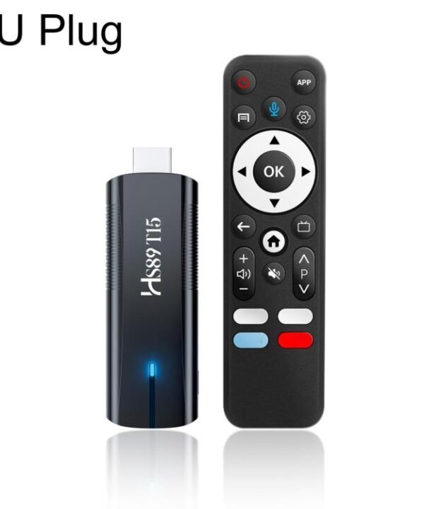 HS89 T15 Android 14 Mini HD TV Stick with Remote Control, RK3539 Cortex-A55 Quad-Core, 2GB+16GB, 4GB+32GB