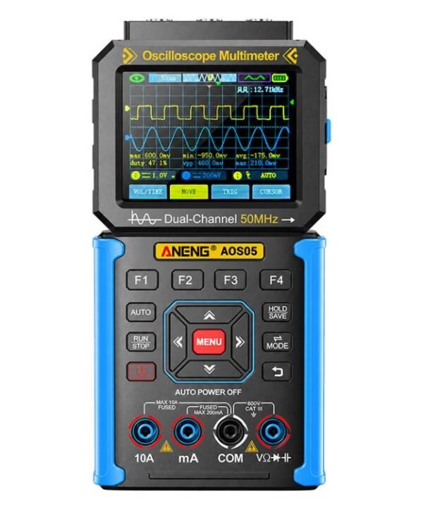 ANENG AOS05 3-in-1 Handheld Digital Oscilloscope Multimeter Dual-Channel 50MHz
