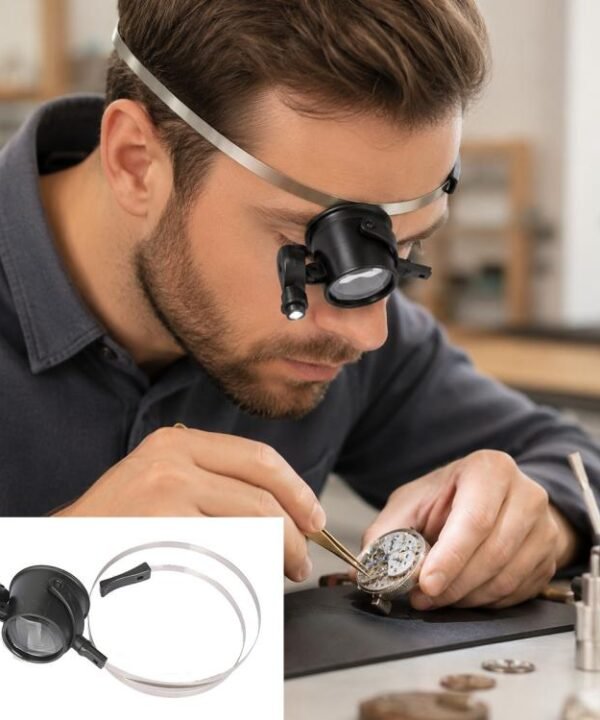 13B-A Head-Mounted Miniature Watch Repair Magnifying Glasses with LED Light