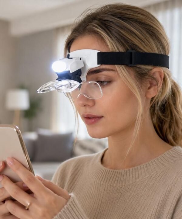 9892C2 Head-Mounted Electronic Repair Magnifying Glass with LED Light