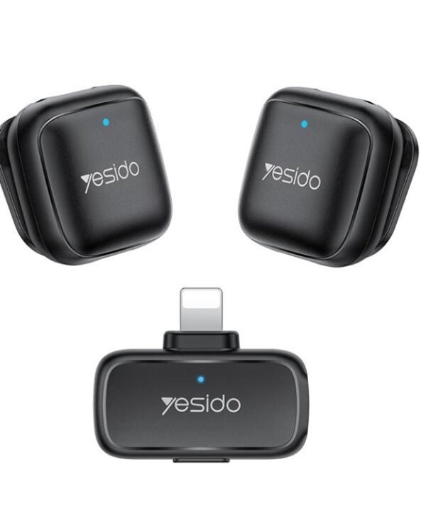 Yesido KR28 1 to 2 Standard Noise Reduction Wireless Lavalier Microphone with 8 Pin Receiver