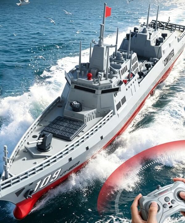 JJR/C S28 2.4GHz RC Destroyer Model Supports Water Spray