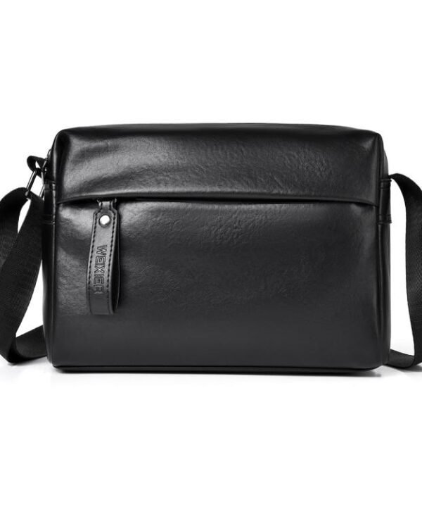WEIXIER D1227 Simple PU Leather Waterproof Large Capacity Shoulder Crossbody Bag