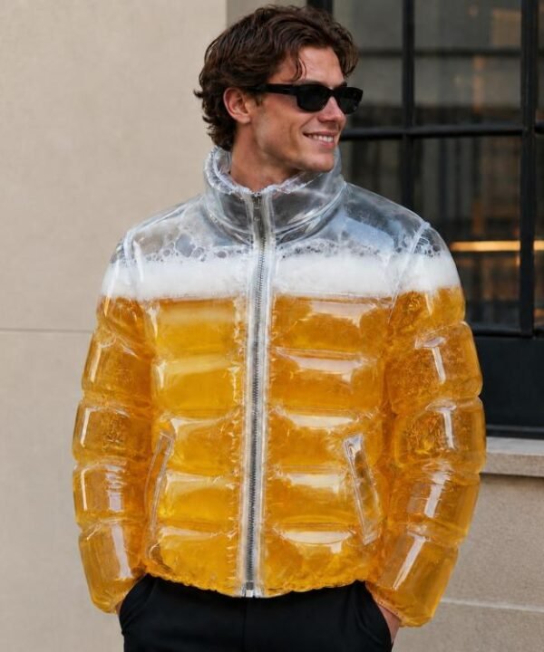 Transparent Beer-Filled Jacket for Pools, Beer Jacket, Beer Vest, Beer Guitar