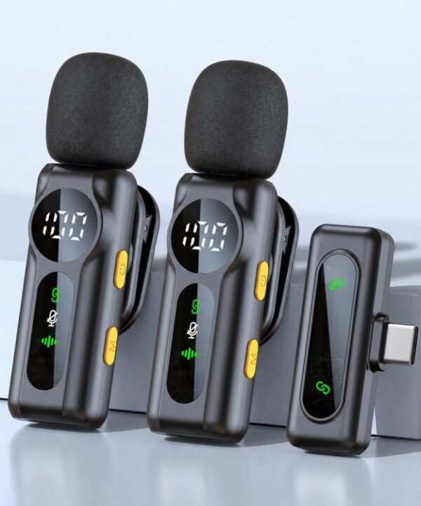 L02 Dual Mic 2 in 1 Magnetic Live Streaming Wireless Lavalier Noise Reduction Microphone, Type-C, 8 Pin