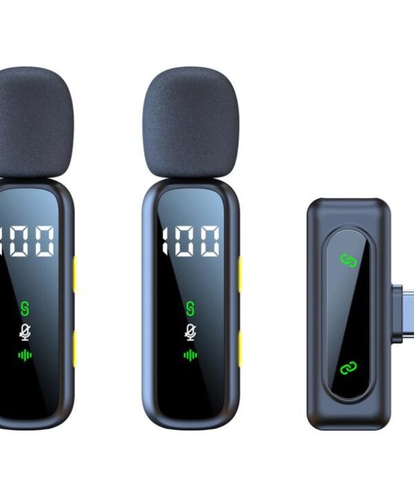 L06 Dual Mic 2 in 1 Live Streaming Wireless Lavalier Noise Reduction Microphone, Type-C, 8 Pin