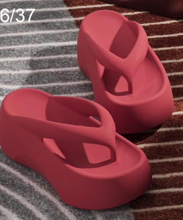 EVA Outer Wear Heightened Thick-Soled Flip Flops, 35-36, 37-38, 39-40