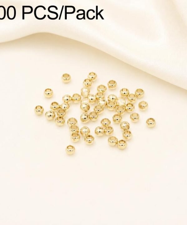 200 PCS/Pack Tarnish-Resistant Eco Copper Crimp Stopper Beads for DIY Jewelry Making, 1.5mm Stopper Hole 0.8mm, 2mm Stopper Hole 1mm, 2.5mm Stopper Hole 1.5mm, 3mm Stopper Hole 1.7mm