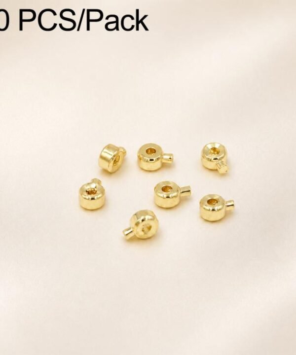 20 PCS/Pack Gold-Filled Copper Spacer Beads End Connectors for DIY Jewelry, Deluxe 2.5mm Hole 1mm, Deluxe 3.2mm Hole 1.2mm, Regular 3.2mm Hole 1.2mm